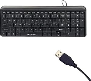 ZEBRONICS Zeb-Glide USB Wired Multimedia Keyboard for PC/Laptop with Rupee Symbol Key, Plug & Play, Gold Plated USB Connector
