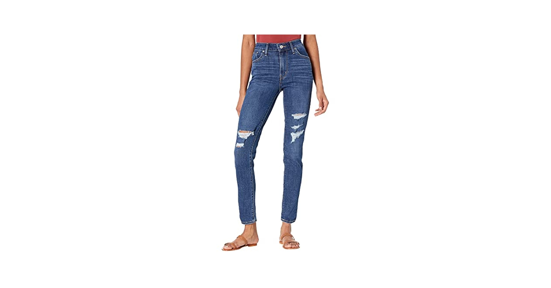 Levi's® 721 High Rise Skinny Lapis Longing 24 28 at Amazon
