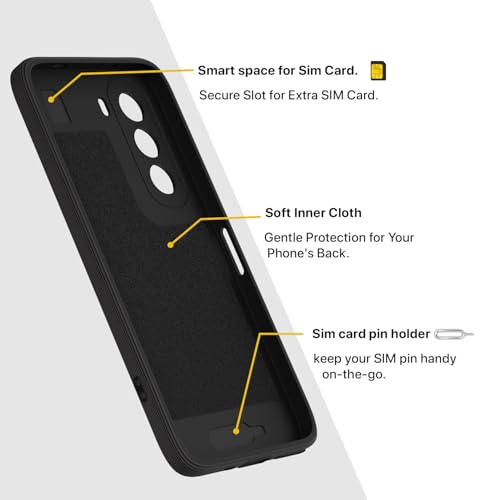 Image of Pikkme Back Cover for Realme P4x 5G Soft Matte Silicone Mag-Safe Design (Mag-Safe Not Support) Camera Protection | Slim Fit Bumper Cover (Black)