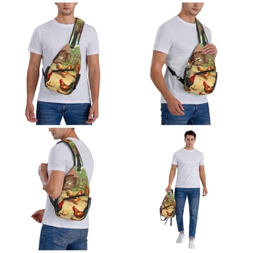 Mochila tipo sling negra para senderismo y viaje miniatura 6