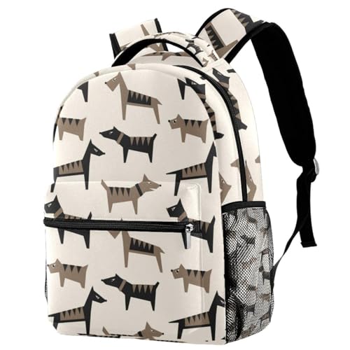 Sac de voyage décontracté multicolore motif chiens 29.4x20x40cm pour femmes