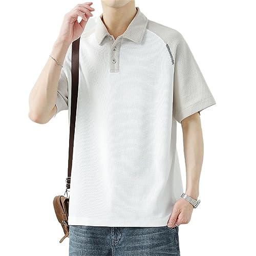 T-shirt à manches courtes et revers contrastés pour homme look casual