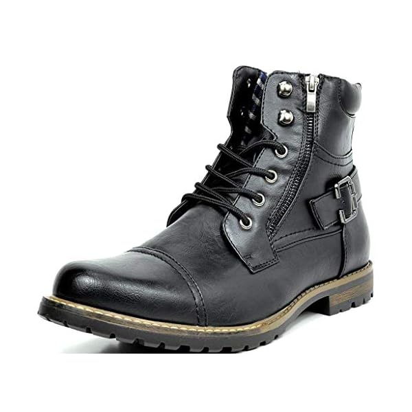 Bruno Marc Men's Military Motorcycle Combat Military Boots