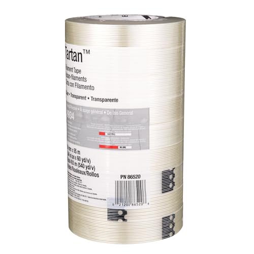 Image of 3M Tartan Filament Tape 8934 Clear, 24 mm x 55 m (Case of 36) (70-0061-2003-7)