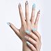 Angel Beauty - Premium Nail Wraps - Blue Sky Zebra, Real Nail Polish, Art Sticker, Decal Set , Gel & Remover Free, Includes 20 Nail Wraps with Different Sizes for Fingers or Toes