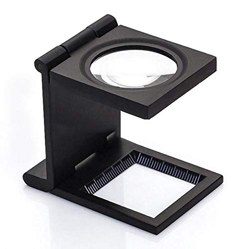 Werkzeuge 1 Stück 28MM 10X Klappwäscheprüfer Mini Tasche Metall s Tuch Fadenzähler Lupe 9005D Vergrößerungs Keep it in Mind