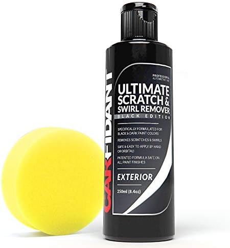 Carfidant Black Car Scratch Remover - Ultimate Scratch and Swirl Remover for Black and Dark Paints- Solvent & Paint Restorer - Repair Paint Scratches, Scratches, Water Spots! Car Polish Buffer Kit