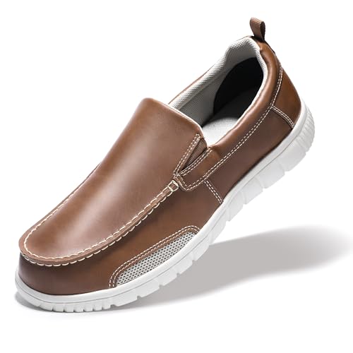 Mens Fashion Sneakers Boat Shoes Slip On Men Loafer Shoes Stylish Casual Loafers Deck Shoes for Men