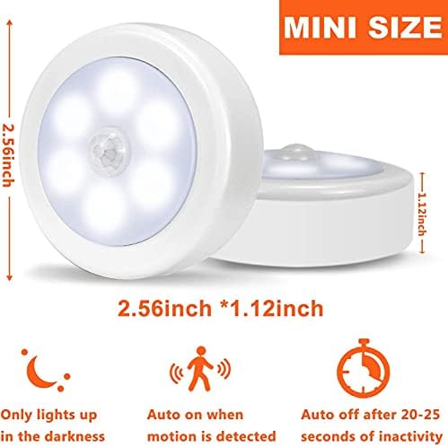 Svarog Motion Sensor Lights Indoor,Cordless Battery Lights Indoor,Sensor Lights Indoors,Stair Lights Motion Sensor,Stick On Anywhere for Hallway,Bedroom,Kitchen,Garage,Entrance (Cool White)