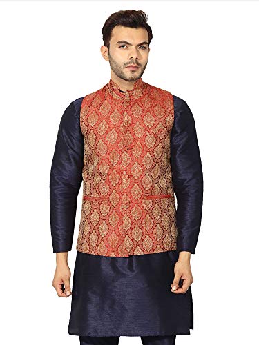 Image of UnM Men Silk Blend Classic Kurta Set