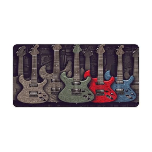 Guitar Pattern Desk Mat Fashion Large Mouse Mat miniatura 1