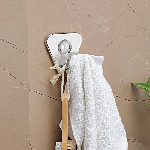 Image of Stainless Steel Robe Hooks for Bathroom, Cloth Hanger Door Wall Robe Hooks for Hanging Keys,Clothes,Towel, Keys, Bathroom Accessories (Maxx- Set-2)