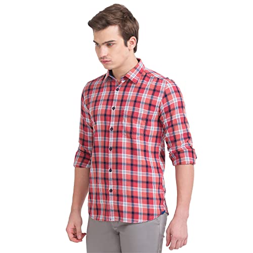 Image of Parx Cotton Dark Grey Casual Shirt for Men