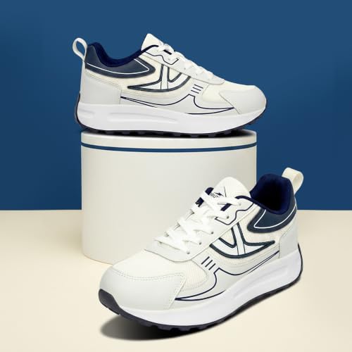 Image of BRUTON Men's Sneakers | Stylish Casual Lace-Up Shoes | Lightweight Cushioned Fashion Sneakers for Walking, Travel & Everyday Wear
