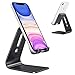 Produktbild OMOTON Handy Ständer, Aluminium Handy Halter für Video/Büro, Tisch Handy Halterung kompatibel mit iPhone 12/12 pro/11 Pro/Xs Max/Xr/SE/8/7/6, alle 3.5-11 Zoll Android-Smartphones und Switch, Schwarz