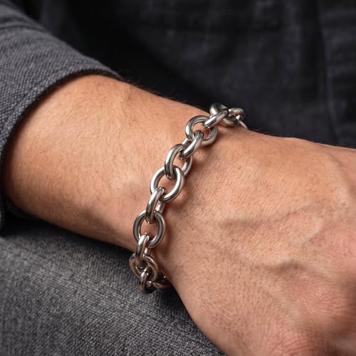 Image of THE MEN THING CIRCLELINK - 8mm Pure Stainless Steel European trending Style, O-shaped 7-9 inch Bracelet for Men & Boy