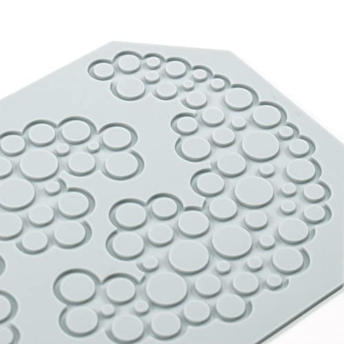 Hollow Leaf Silicone Molds Lover Heart Chocolate Molds Geometry 3D Silicone Mould Chocolate Candy Leaf Mold Sugar Craft Cake Decoration Cupcake Top (G_Circle_7.4 * 5.6 * 0.12inch)