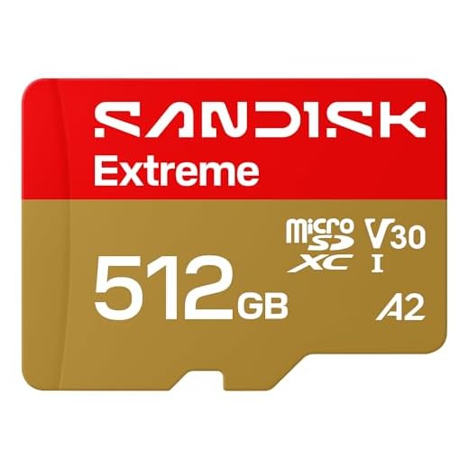 SANDISK 512GB Extreme microSD UHS-I Card - Up to 245MB/s Read Speed and 170MB/s Write Speed, 5.3K Video, 4K UHD Video, high-Performance for Action cams, Drones, Android Devices - SDSQXH9-512G-GZ6MA