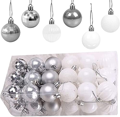 6 Palline Per Albero Di Natale In Vetro Con Glitter Da 10 Cm Pendaglio Decorato Default Title 89338338