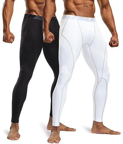 TSLA Men's Thermal Compression Pants, Athletic Sports Leggings & Running Tights, Wintergear Base Layer Bottoms
