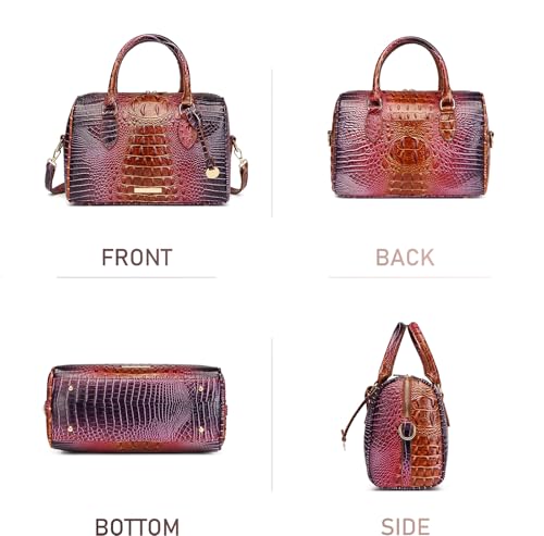 Image of Makcr Joacbv Top-Handle Crocodile Purses For Women Crossbody Leather Bags Trendy Large Capacity Tote with Shoulder Strap