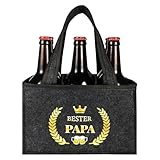 Bester Papa Geschenke Männerhandtasche - Bier Geschenke für Männer Vatertagsgeschenk für Papa, Lustige Personalisierte Geburtstag Geschenke für Männer