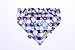 Patriotic 4th of July Scrunchie Dog Bandana, Handmade Red, White, and Blue Elastic Dog Bandana, Independence Day Stars and Stripes Pet Neckwear (Patriotic Gnomes, Medium)