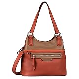 Style | Farbe | Maße: Shopper mit Reisverschluss, Rot, 33x15x29,5 cm