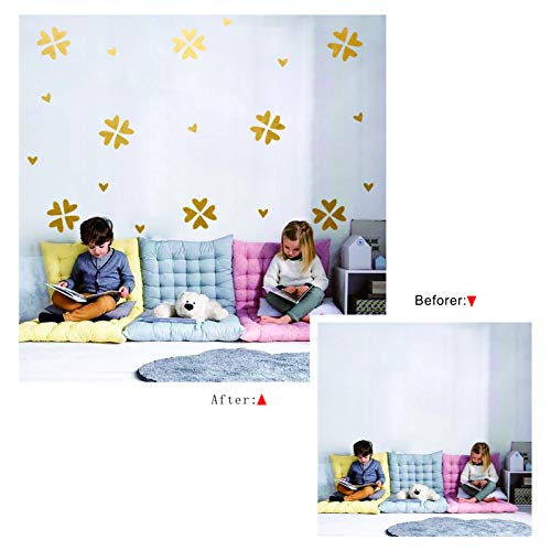 126 Pcs Loving Heart Wall Decal,Gold Wall Decor For Girls Bedroom Decor Vinyl Stickers Removable Easy Paste Kids Room Decor For Girls Boys,Living Room Wall Decor Nursery Decor Wall? #TOP3