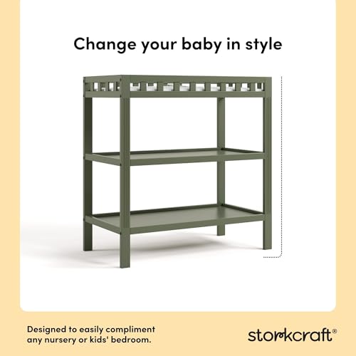 image for Storkcraft Morningside Changing Table (Olive) – GREENGUARD Gold Cert