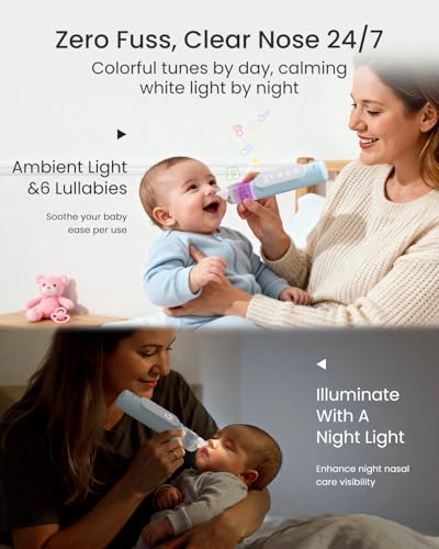 Image of GROWNSY Nasal Aspirator for Baby, 5 Suction Level & Cleaning Function, Blue