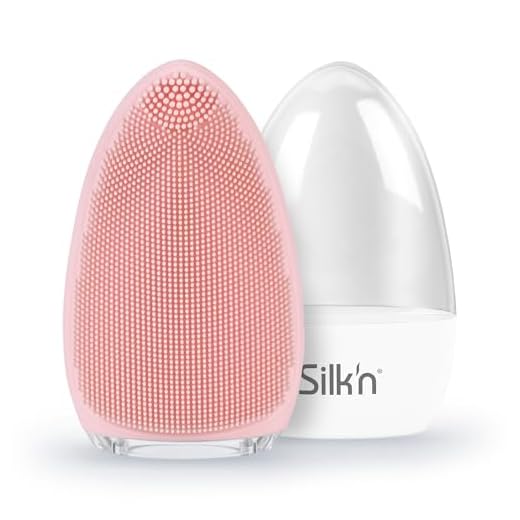 Silk'n Bright - Gesichtsreinigungsbürste aus Silikon, hygienische Tiefenreinigung, sanftes Peeling und Massage, wasserfest, wiederaufladbar - Rosa, FB1PE1P001