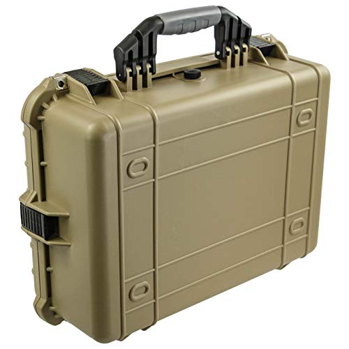Eylar 20 Inch Large Protective Camera Hard Case Water And Shock Proof With Foam Tan #TOP6