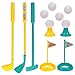CLISPEED Enfants Clubs de Golf Jouets Ensemble Tout-Petit Ensemble de Golf Jouets de Sport Putter Drapeaux Tasses Roulant Ensemble de Golf pour Enfants