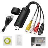 USB Video Capture Device Audio Video Grabber USB 2.0 Videos Capture Device for Editing Hi8 VHS to DVD Digitize Compatible with Windows Xp/Vista/10/8/7