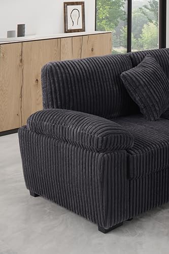 Image of ERYE Oversized U-Shaped Pull Out Sleeper Couch Bed, Modern U Shaped Sleeper Sectional Sofa Corduroy Corner Convertible Sofa Bed with Storage Chaise Lounge for Living Room