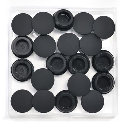 20Pcs 15 mm Silicone Rubber Plugs for 14.5-15.5 mm (9/16"-5/8") Round Holes