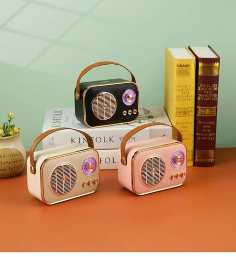 Image of INVICTO MZ209 Vintage Bluetooth Wireless Speaker | 10W RMS Loud Sound | Retro Design with Type-C Charging, 8H Battery Backup, USB & AUX Input, Portable Home & Outdoor Speaker