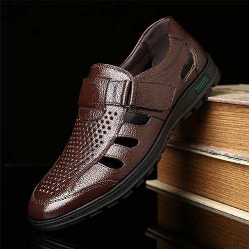 Men's Leather Non-Slip Dress Business Oxfords Shoes Lace-Ups Shoes for Men Comfortable Non-Slip Dress Sneakers4