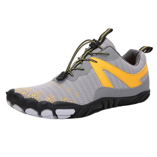 Generisch Zapatillas de baño para hombre y mujer, zapatos de agua para parejas, cinco dedos, zapatos de playa, secado rápido, antideslizantes, transpirables, para playa, piscina, surf, yoga, gris