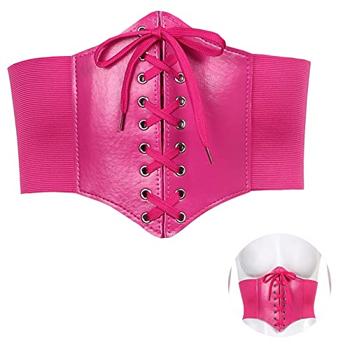 Spldsun Korsett Damen, Corset Belt, Waist Korsett Gürtel Retrof, Schnürkorsett Damen, Leder, Verstellbar, für Damen, Mädchen, Halloween,...