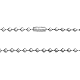 Bling Jewelry Unisex Herren Link Strong Silberfarbene Edelstahl-Schussperlen-Ballketten-Halskette Für Männer Jugendliche Und Frauen 24 Zoll 3Mm