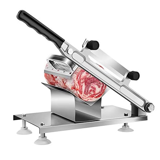 Cortadoras De Carne Manuales para Uso Doméstico Prime - Cortadora De Carne Comercial Espesor Ajustable Food Machine Máquina De Cortar La Carne Congelada para Fiambres Queso Food Slicer Easy Clean