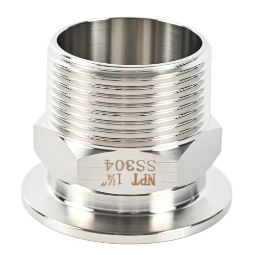 Image of SS304 KF40 NPT Male Adaptor thread 1 /4 inch NW25 KF Male coupling ISO-KF40 X NPT 1 /4 inch