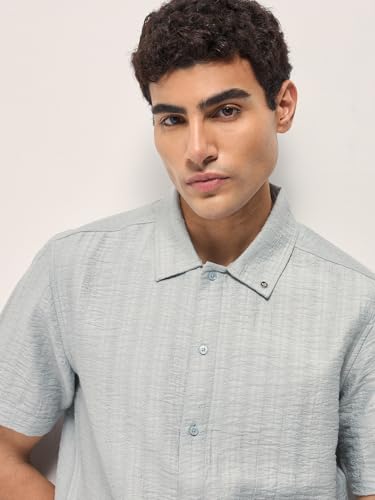 Image of THE BEAR HOUSE Men's Pure Cotton Relaxed Fit Shacket
