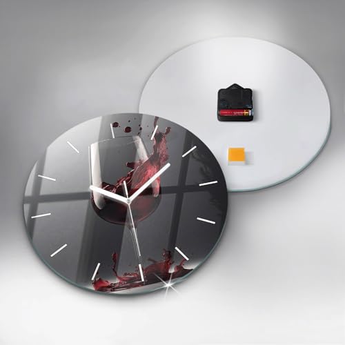 Horloge en Verre Qualité supérieure Wallfluent 30 cm au Design Moderne Unique