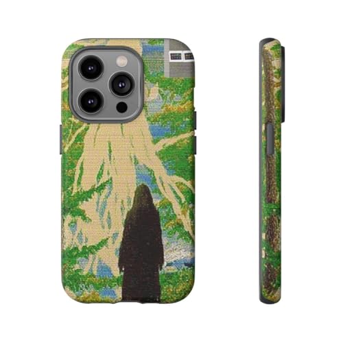 Coque iPhone 14 Pro rigide protection mate anti-rayures forêt verte