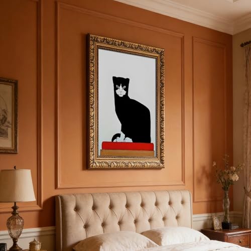 Impression sur toile The Cat par Bart Van Der Leck - Cadre suspendu 50x75 cm pour salon - 7