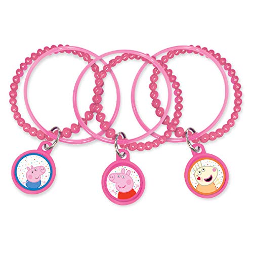 Amscan Peppa Pig Bracelets | Pink | Party Favor | 8 Pcs.