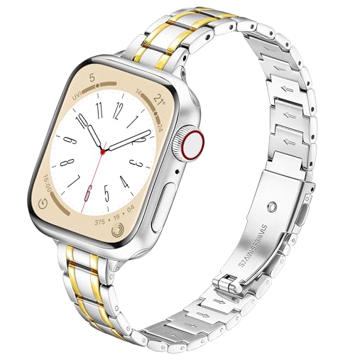 G-ficu �X�������^���o���h Apple Watch�o���h �����p 41mm 40mm 42mm (S10/11) 38mm iWatch�o���h �X�e�����X�X�`�[�� ���^�h���b�V�[�X�g���b�v Apple Watch�o���h Series 11 10 9 